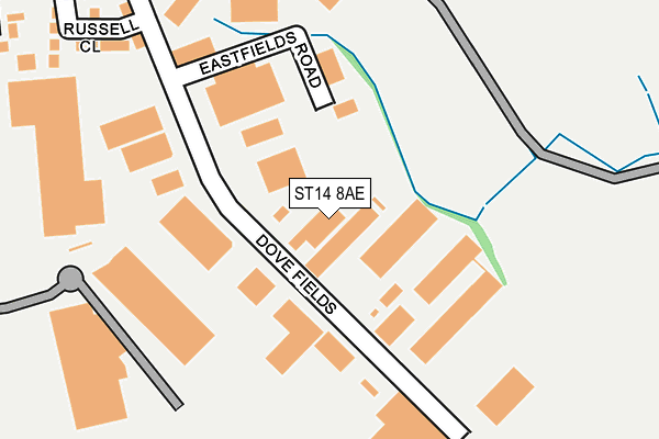ST14 8AE map - OS OpenMap – Local (Ordnance Survey)
