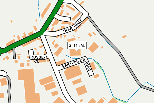 ST14 8AL map - OS OpenMap – Local (Ordnance Survey)