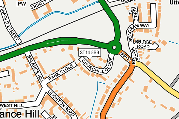 ST14 8BB map - OS OpenMap – Local (Ordnance Survey)