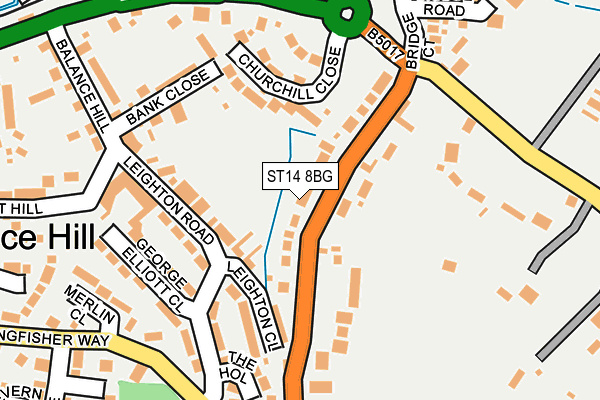 ST14 8BG map - OS OpenMap – Local (Ordnance Survey)