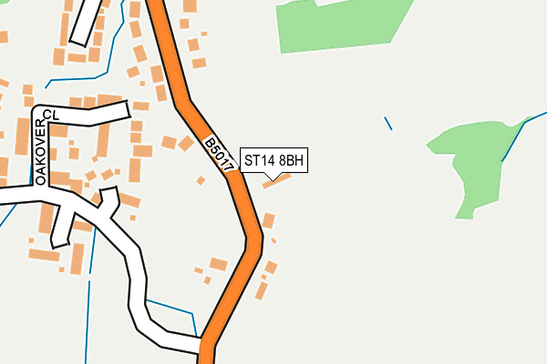 ST14 8BH map - OS OpenMap – Local (Ordnance Survey)