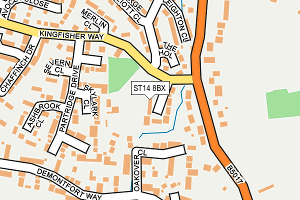 ST14 8BX map - OS OpenMap – Local (Ordnance Survey)