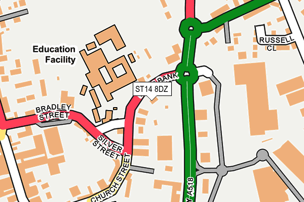 ST14 8DZ map - OS OpenMap – Local (Ordnance Survey)