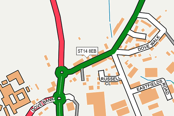 ST14 8EB map - OS OpenMap – Local (Ordnance Survey)