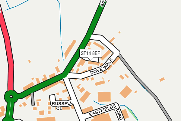 ST14 8EF map - OS OpenMap – Local (Ordnance Survey)