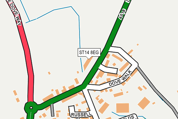 ST14 8EG map - OS OpenMap – Local (Ordnance Survey)