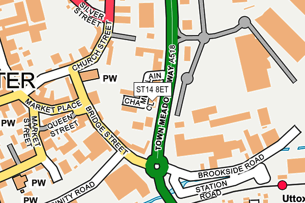 ST14 8ET map - OS OpenMap – Local (Ordnance Survey)