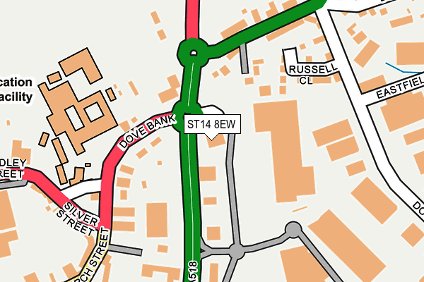 ST14 8EW map - OS OpenMap – Local (Ordnance Survey)
