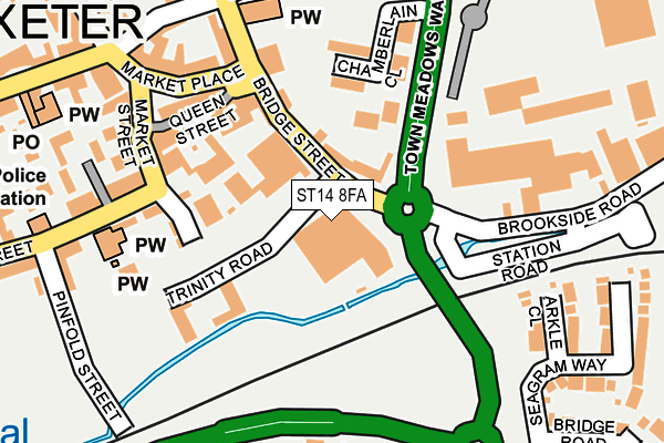 ST14 8FA map - OS OpenMap – Local (Ordnance Survey)