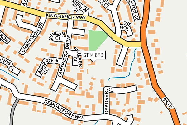 ST14 8FD map - OS OpenMap – Local (Ordnance Survey)