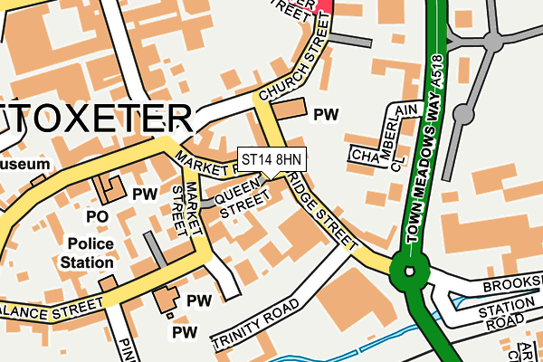 ST14 8HN map - OS OpenMap – Local (Ordnance Survey)