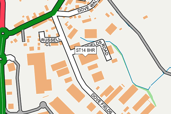 ST14 8HR map - OS OpenMap – Local (Ordnance Survey)