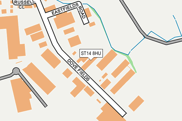 ST14 8HU map - OS OpenMap – Local (Ordnance Survey)