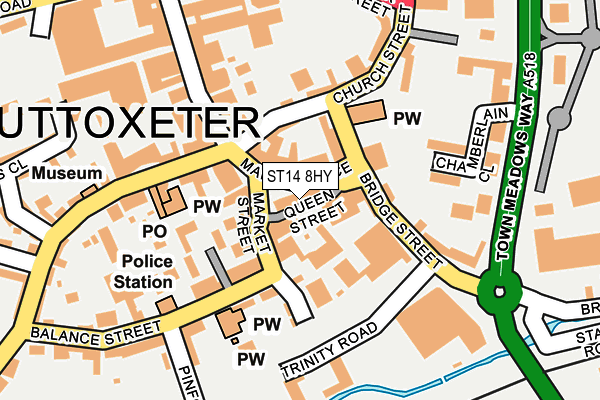 Map of FOODBOX UTTOXETER 1 LTD at local scale