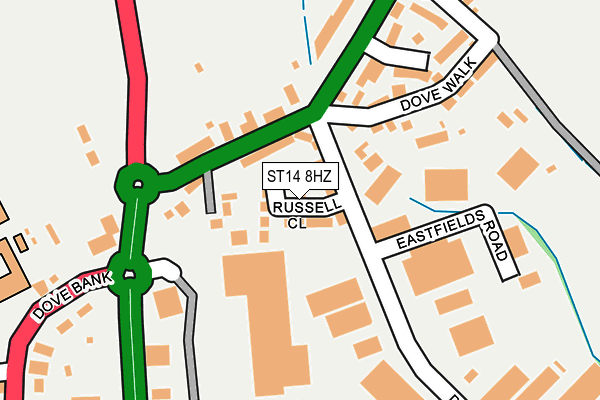ST14 8HZ map - OS OpenMap – Local (Ordnance Survey)