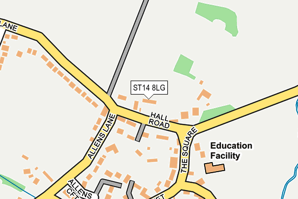 ST14 8LG map - OS OpenMap – Local (Ordnance Survey)