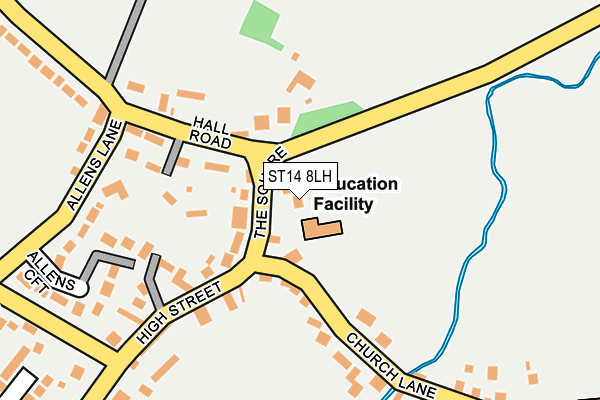 ST14 8LH map - OS OpenMap – Local (Ordnance Survey)