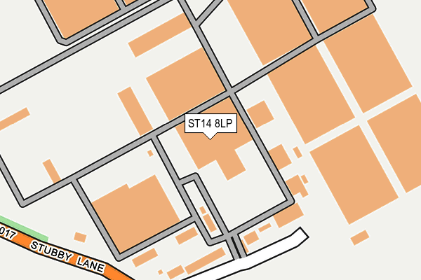 ST14 8LP map - OS OpenMap – Local (Ordnance Survey)
