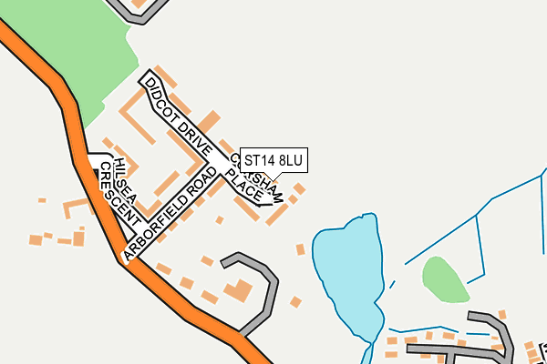 ST14 8LU map - OS OpenMap – Local (Ordnance Survey)