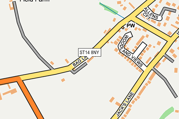 ST14 8NY map - OS OpenMap – Local (Ordnance Survey)