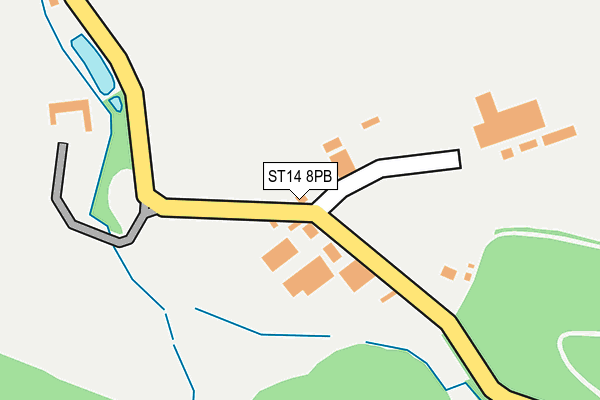 ST14 8PB map - OS OpenMap – Local (Ordnance Survey)