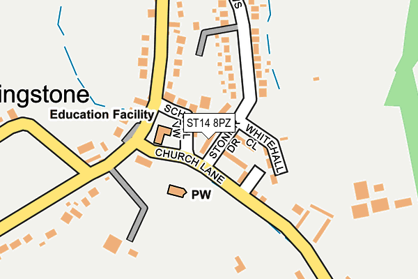 ST14 8PZ map - OS OpenMap – Local (Ordnance Survey)