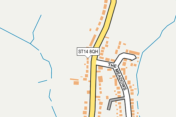 ST14 8QH map - OS OpenMap – Local (Ordnance Survey)