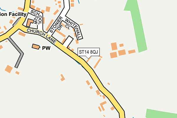 ST14 8QJ map - OS OpenMap – Local (Ordnance Survey)