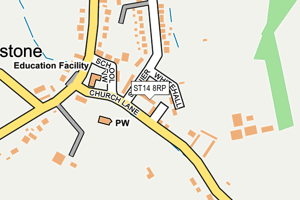ST14 8RP map - OS OpenMap – Local (Ordnance Survey)