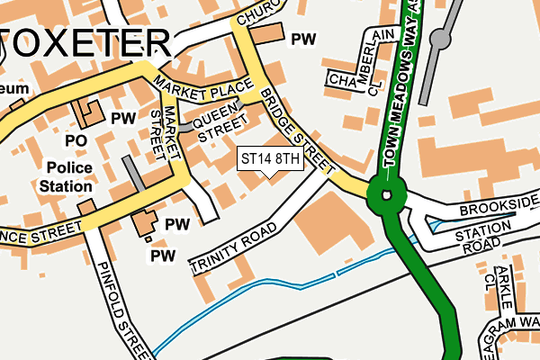 ST14 8TH map - OS OpenMap – Local (Ordnance Survey)