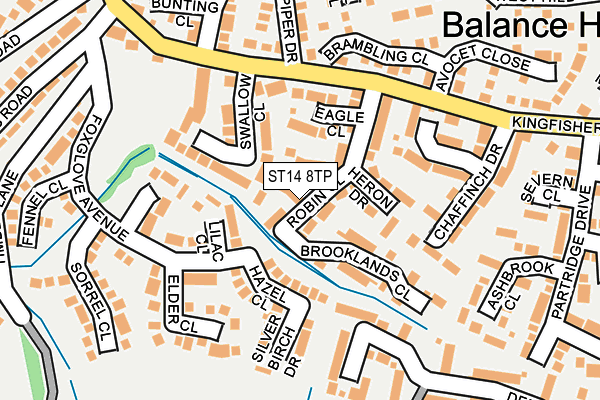 ST14 8TP map - OS OpenMap – Local (Ordnance Survey)
