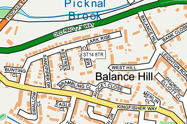 ST14 8TR map - OS OpenMap – Local (Ordnance Survey)