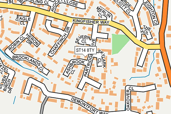 ST14 8TY map - OS OpenMap – Local (Ordnance Survey)