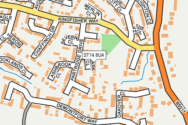 ST14 8UA map - OS OpenMap – Local (Ordnance Survey)