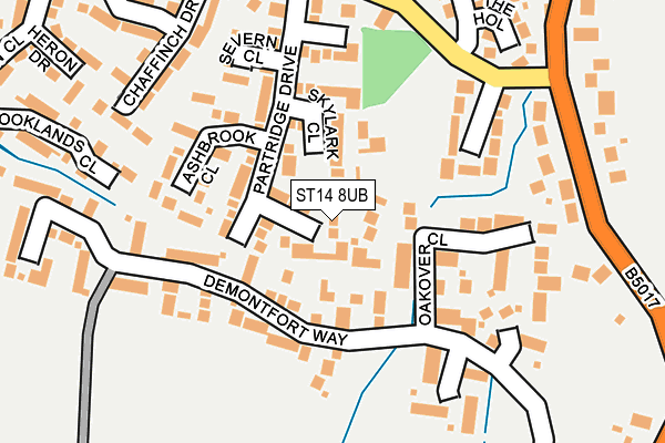 ST14 8UB map - OS OpenMap – Local (Ordnance Survey)