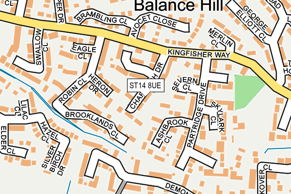 ST14 8UE map - OS OpenMap – Local (Ordnance Survey)