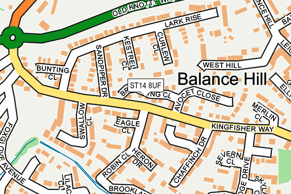 ST14 8UF map - OS OpenMap – Local (Ordnance Survey)