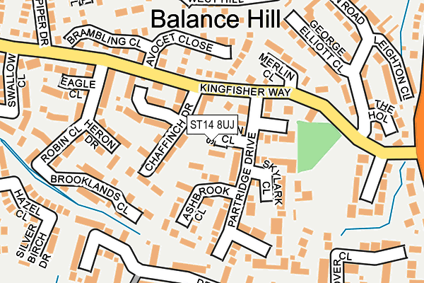ST14 8UJ map - OS OpenMap – Local (Ordnance Survey)