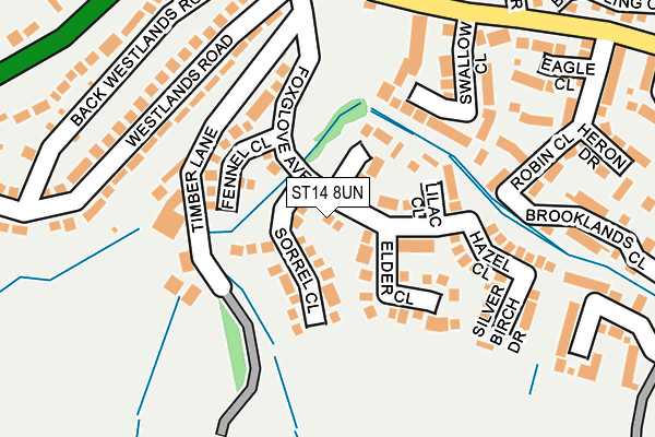 ST14 8UN map - OS OpenMap – Local (Ordnance Survey)