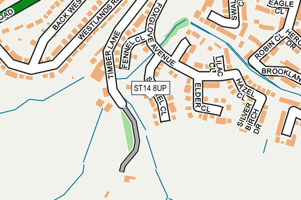 ST14 8UP map - OS OpenMap – Local (Ordnance Survey)