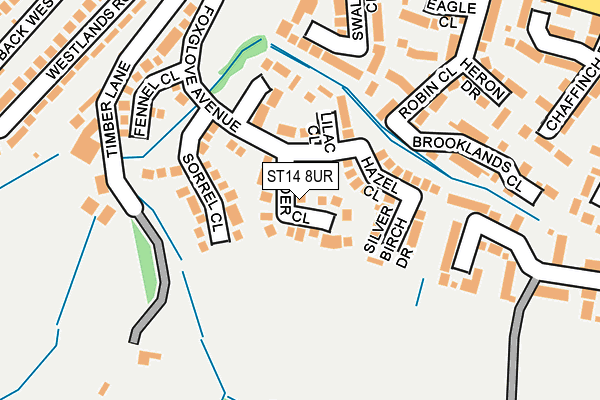 ST14 8UR map - OS OpenMap – Local (Ordnance Survey)
