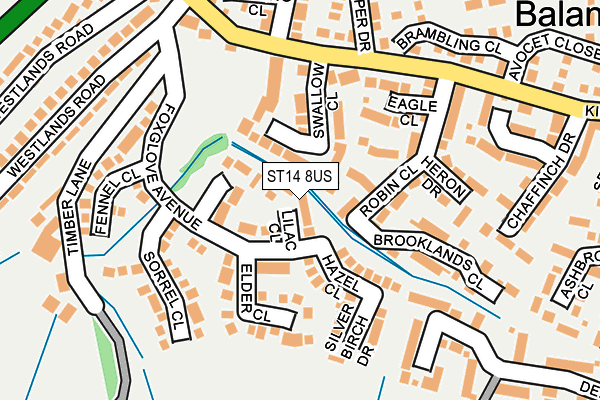 ST14 8US map - OS OpenMap – Local (Ordnance Survey)