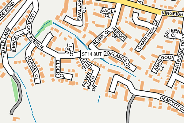 ST14 8UT map - OS OpenMap – Local (Ordnance Survey)