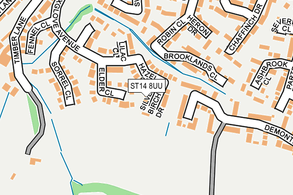 ST14 8UU map - OS OpenMap – Local (Ordnance Survey)