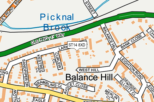 ST14 8XD map - OS OpenMap – Local (Ordnance Survey)