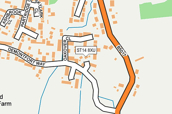 ST14 8XU map - OS OpenMap – Local (Ordnance Survey)
