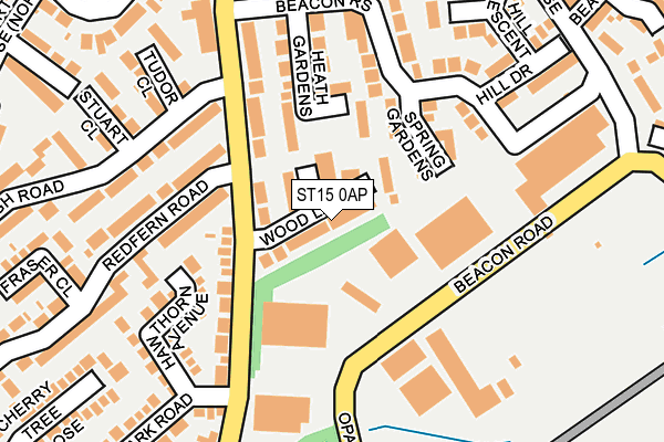 ST15 0AP map - OS OpenMap – Local (Ordnance Survey)