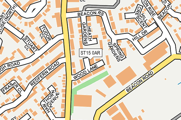 ST15 0AR map - OS OpenMap – Local (Ordnance Survey)