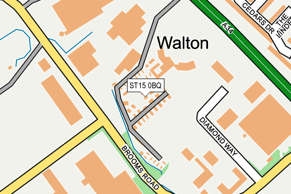 ST15 0BQ map - OS OpenMap – Local (Ordnance Survey)