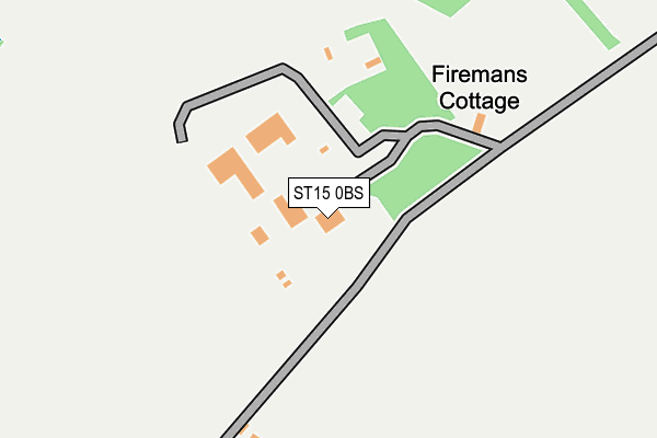 ST15 0BS map - OS OpenMap – Local (Ordnance Survey)